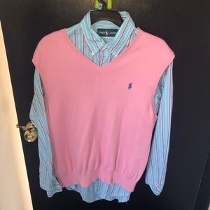 Polo Sweater Vest and button down